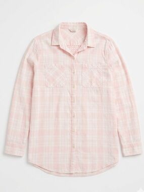 Tokyo Darling Pink Plaid Lace Back Button Down Shirt - Large